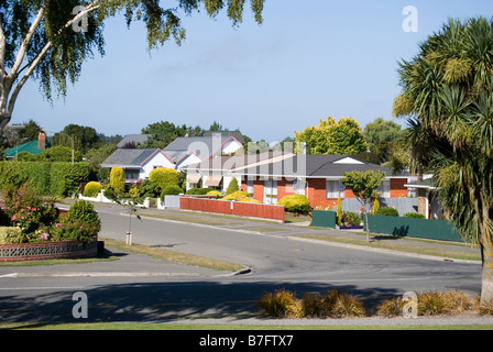 Wohnstraße, Jones Street, Kaiapoi, Waimakariri Bezirk, Canterbury, Neuseeland Stockfoto