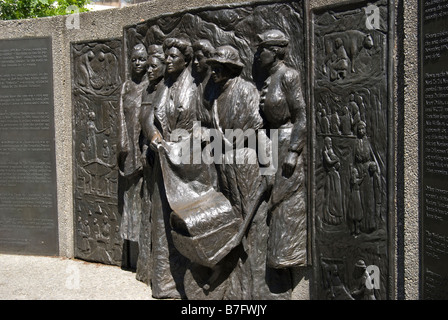 Kate Sheppard National Suffragetten Memorial, Oxford Terrace, Christchurch, Canterbury, Neuseeland Stockfoto