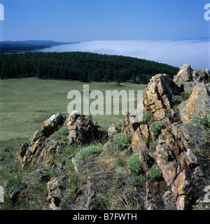 Russland. Irkutsker Gebiet. Der Baikalsee. Insel Olchon. [Mittelformat] Stockfoto