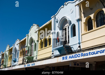 Spanische Mission Stil Architektur, neue Regent Street, Christchurch, Canterbury, Neuseeland Stockfoto