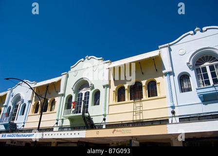 Spanish mission Stil Architektur neue Regent Street, Christchurch, Canterbury, Neuseeland Stockfoto
