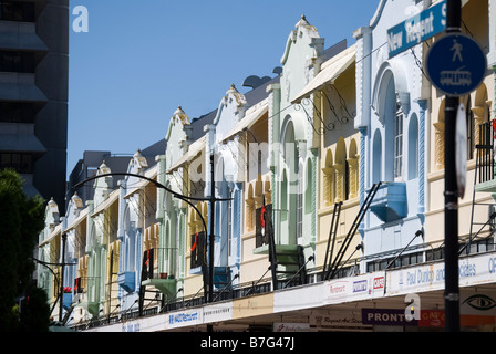 Spanische Mission Stil Architektur, neue Regent Street, Christchurch, Canterbury, Neuseeland Stockfoto
