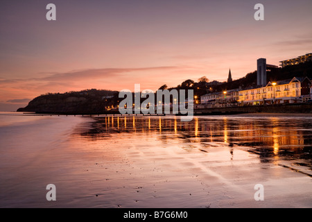 Abenddämmerung in Shanklin, Isle Of Wight Stockfoto