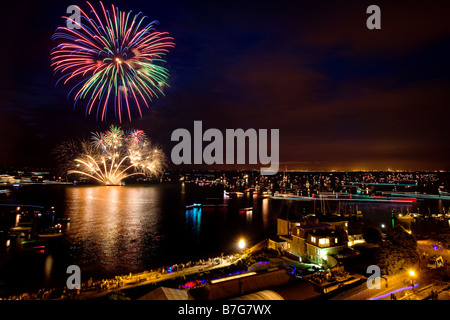 Cowes Woche Feuerwerk, Isle Of Wight Stockfoto