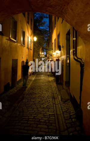 Altstadt Stockholm Straße Stockfoto