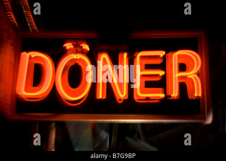 Döner Kebab Shop anmelden Stockfoto