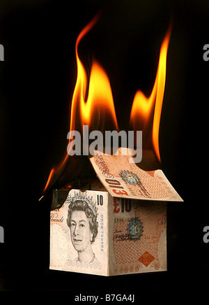 Generische Bild für den Rückgang der Immobilienpreise in Großbritannien wegen der Rezession Stockfoto