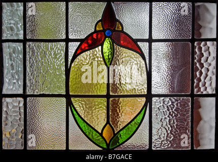 Muster-Fenster im Eingangsbereich des frühen zwanzigsten Jahrhunderts Haus keine copyright-Probleme Stockfoto