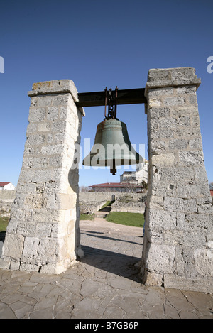 DER Nebel BELL SEWASTOPOL CRIMEA UKRAINE CHERSONES SEWASTOPOL Krim 10. März 2008 Stockfoto