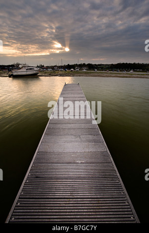 Anlegestelle in Bembridge Hafen auf der Isle Of Wight Stockfoto