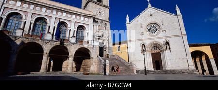 Architektur in der Piazza San Benedetto Norcia Umbrien Italien Stockfoto