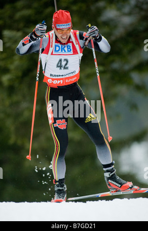 GREIS Michael SK Nesselwang Biathlon Weltcup 10 km Sprint Maenner Ruhpolding 12 01 2008 Stockfoto