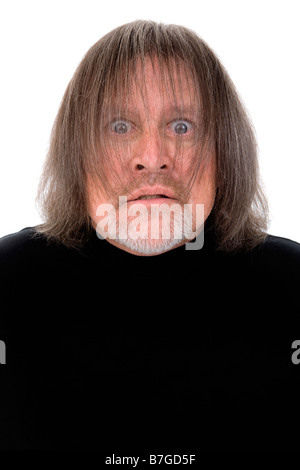 Angst, Mann gestresst. Stockfoto