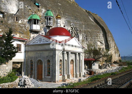 CLIMENT HÖHLE KLOSTER INKERMAN. UKRAINE INKERMAN Krim UKRAINE 30. April 2008 Stockfoto