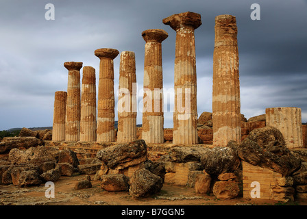 Tempel des Herkules, Tempio di Ercole, Tal der Tempel, Agrigento, Sizilien, Italien Stockfoto