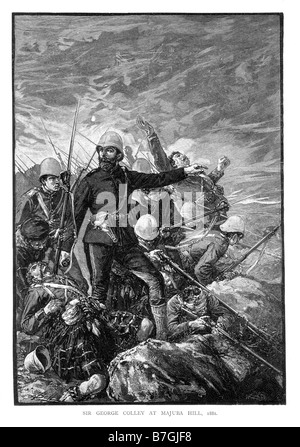 Schlacht von majuba Hill. Erster Burenkrieg 1881 Stockfoto, Bild