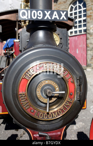 Eine Burrell Road Dampflok im Rhondda Heritage Park in Trehafod ausgestellt. Stockfoto