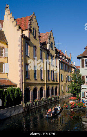 Punt am Fluss Lauch Stockfoto