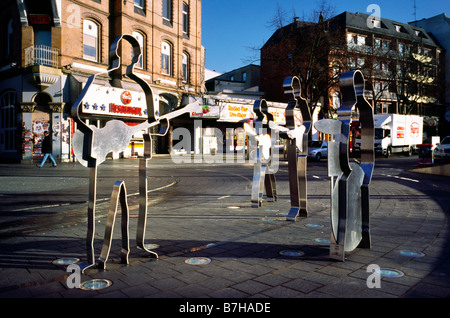 21. Januar 2009 - die neue Beatles-Platz am Reeperbahn/Grosse Freiheit in der deutschen Stadt Hamburg. Stockfoto