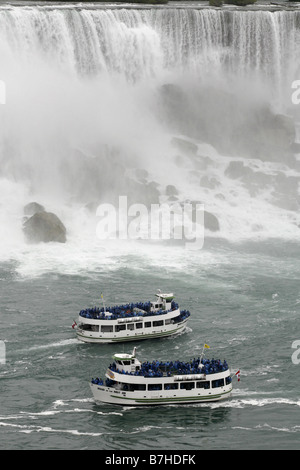 Magd fo Nebel Boote, Niagara Falls, Grenze Kanada & USA Stockfoto