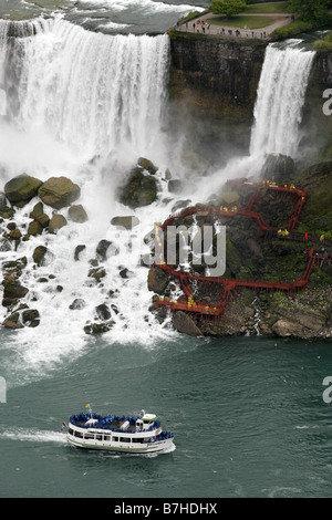 Magd fo Nebel Boot, Niagara Falls, Grenze Kanada & USA Stockfoto