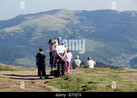 Der Hohneck ist die dritte höchste Berg in den Vogesen mit 1363 m Stockfoto