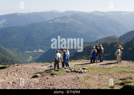 Der Hohneck ist die dritte höchste Berg in den Vogesen mit 1363 m Stockfoto