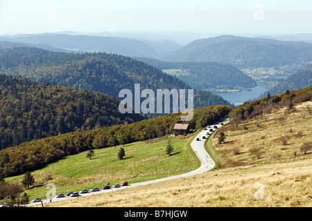 Blick von der Hohneck-It ist die dritte höchste Berg in den Vogesen mit 1363 m Stockfoto