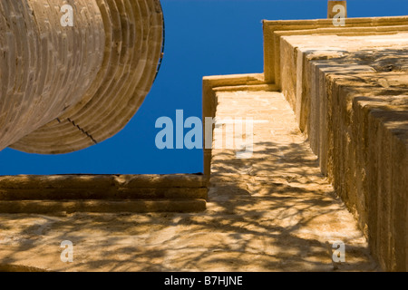 Hala Sultan Tekkesi Moschee Minarett und Moschee Dach Gesims details Stockfoto