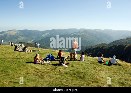 Der Hohneck ist die dritte höchste Berg in den Vogesen mit 1363 m Stockfoto