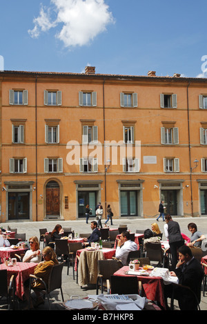 Piazza Galvani, Bologna, Italien Stockfoto
