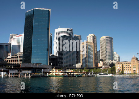 Circular Quay mit der CBD im Hintergrund, Sydney Stockfoto