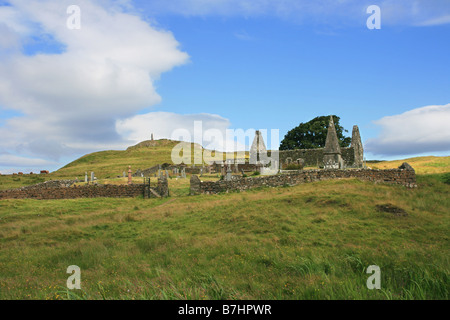 kirchliche Yrad ruinieren, Clan McLeod, Hereditory Pipers McLeod, Großbritannien, Schottland, Isle Of Skye Stockfoto