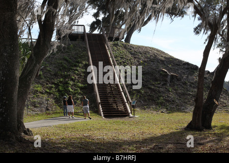 Crystal River archäologische State Park Shell Indian Mound Florida Indianer Stockfoto