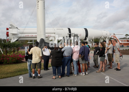 NASA Raketen Saturn 4 Besucherzentrum Kennedy Space Center Cape Canaveral Tour Tourist museum Stockfoto