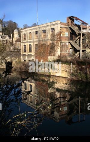 Verfallene Kingston Mühlen Bradford on Avon, Wiltshire Stockfoto