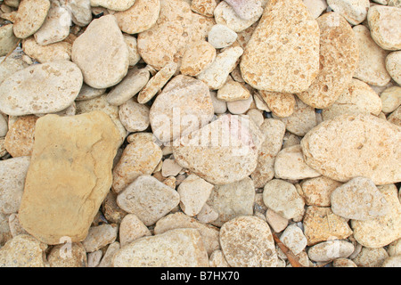 Pebble Hintergrund aus Kalkstein Stockfoto