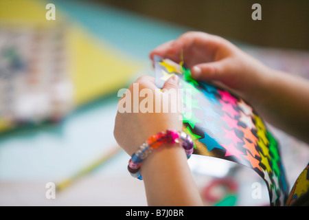 3 Jahr alt und Aufkleber, b.c. Stockfoto