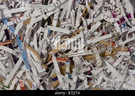 Papierschnitzel Stockfoto