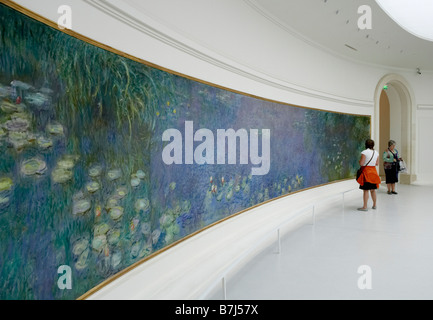 Seerosen von Claude Monet im Musee de l ' Orangerie, Paris, Frankreich Stockfoto