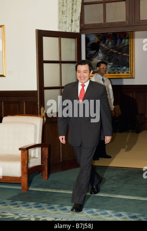 Taiwan Präsident Ma Ying-Jeou im Büro der Präsidentenpalast der Präsident grüne Zimmer, Taiwans, Taipeh, Taiwan Stockfoto