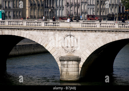 Pont au Change Brücke auf dem Fluss Seine Paris Frankreich Stockfoto