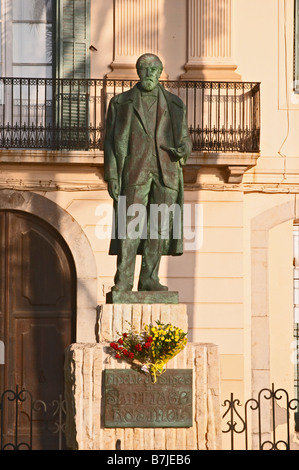 Statue von Santiago Rusinol. Sitges, Katalonien, Spanien Stockfoto