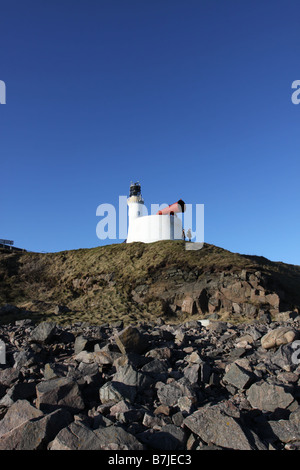 Girdleness Leuchtturm und Nebelhorn Aberdeen Schottland Januar 2009 Stockfoto