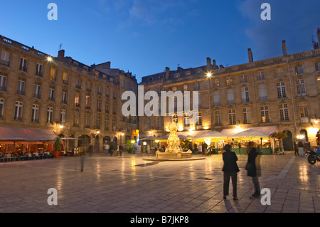 Place du Parlement Bordeaux Frankreich Stockfoto