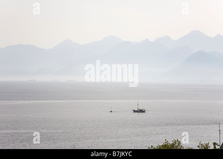 Ansicht von oben Antalya Hafen Stockfoto