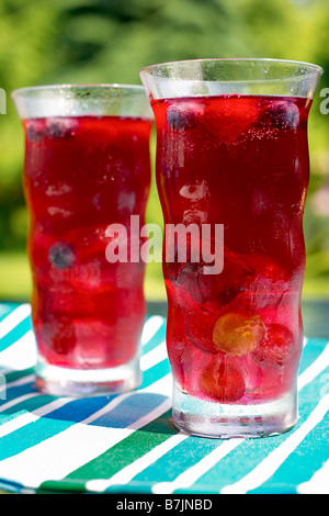 Zwei Gläser Obst Saft, Kanada, Ontario Stockfoto