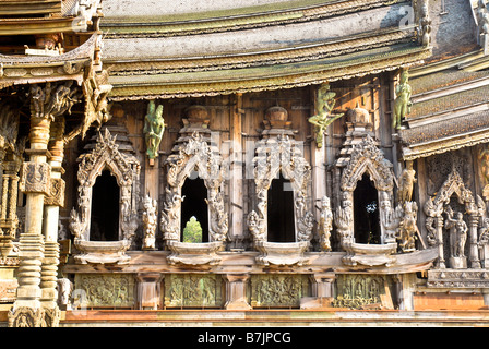Heiligtum der Wahrheit Tempel in Chonburi, thailand Stockfoto