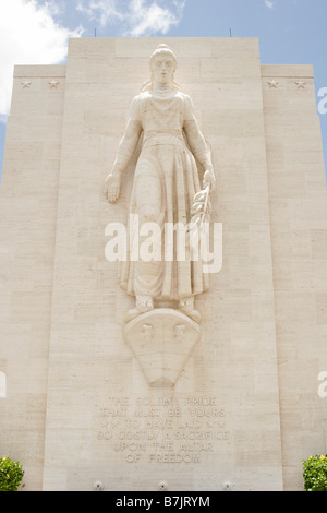 "Kolumbien-Lady" Statue "Punchbowl Memorial National Cemetery of the Pacific" Stockfoto