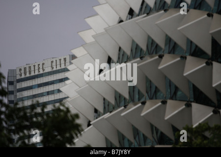 Suntec City Mall und der Esplanade Marina Bay Singapore Stockfoto